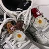 Versão coreana de sapatos retrô joias de flor flor margarida flocado strass urso fivela de sapato acessórios de joia material diy atacado