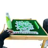 Mini Set de Mahjong Plegable para Viajes al Aire Libre, para Uso en Casa, Accionado a Mano, Adecuado para Dormitorio, Camping, Reuniones de Mesa, Mesa de Mahjong