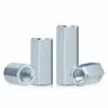 Columna de Hierro de Doble Paso Galvanizada en Zinc Azul y Blanco con Tuerca Extendida, Espárrago de Aislamiento, Columna de Tuerca Hexagonal, Columna de Tuerca Redonda M3M5M6M8