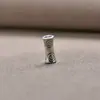 Yiluya Plata de ley S925 barril de pescado pequeño vintage, cuentas de tubo recto, cuentas de Buda de Tíbet, cuerda trenzada, accesorios de plata, pulsera, collar, cuentas sueltas
