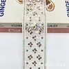 Venda Direta da Fábrica Estilo Étnico DIY Renda de Bordado de Malha Pequena em Forma de Diamante com Lantejoulas Douradas para Acessórios de Vestuário
