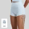 Nuevo conjunto de yoga con top de tirantes finos, pantalones capri de alta intensidad, conjunto deportivo para correr de ajuste ceñido con cordón y bloques de color