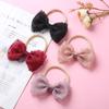 Faixa de Cabelo para Bebê com Bolinhas e Laço de Rede Europeia e Americana, Nylon Super Macio e Laço Sem Costura, Acessórios de Cabelo para Crianças