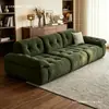 Nuevo sofá nube estilo italiano para salas pequeñas, lujo ligero, sofá mullido de chenilla con respaldo alto, con espuma y estructura de madera