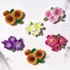 Pequeños accesorios de resina floral fresca en forma de crema para pegamento para manualidades de adornos para el cabello, pinzas para el cabello, pegatinas para refrigerador, decoraciones para fundas de teléfono y accesorios para botellas de agua