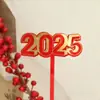 Copyright Estilo Ins Transfronterizo Sellado en Oro 2027 Feliz Año Nuevo Decoración de Pastel de Acrílico Decoración de Pastel para Fiesta de Nochevieja