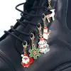 Hebillas de Zapatos de la Nueva Serie Navideña Transfronteriza Europea y Americana, Sombreros de Navidad, Colgantes de Muñeco de Nieve con Goteo de Aceite, Colgantes de Botas, Colgantes