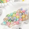 Cuentas de Concha, Cuentas Redondas de Cristal, Cadena para Teléfono DIY, Accesorios de Joyería de Resina, Cuentas de 12 mm, Estilos Mixtos, Venta al por Mayor