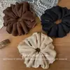 Nova Faixa de Cabelo Elástica de Crochê de Lã Estilo Coreano para Meninas com Cabeça de Bola, Acessórios de Cabelo Atmosféricos, Faixa de Cabeça para Outono e Inverno