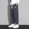 Calça de moletom pesada para homens, nova tendência primavera e outono 2025, solta, casual, retalhos, espessada, calça jogger esportiva
