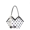 Bolso de Hombro Tote Grande con Estampado de Encaje Dulce y Lazo, Moda 2025, Simple, para Mujer