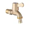 Grifo para lavadora de una entrada dos salidas fregadero de mopa balcón grifo de agua fría simple color natural de cobre pico de malla puntiaguda tetina para lavado de autos