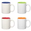 Caneca Cerâmica 11oz Personalizada para Transferência de Calor com Logo Padrão Foto Letras Café Sublimação Cor Interna