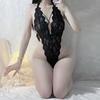 Ruolan lingerie sexy sexy laço virilha- livre jumpsuit perspectiva coquete europeu e americano tamanho grande uniforme 5080