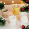 Zongbo Silicona DIY Aromaterapia Yeso Patrón de Alce Patrón de Tejido de Lana Tarro de Almacenamiento Taza para Velas Molde de Silicona