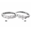 Anillo de Plata de Ley S925 Lilac Story Nuevo Diseño de Nicho Chino Sentido Anillo de Par para Parejas para Hombres y Mujeres Regalo de San Valentín