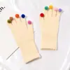 Guantes de invierno para mujer, lindos, para montar, a prueba de frío, cálidos, con pompón, lindos, para otoño e invierno, ciclismo, pantalla táctil, forrados de polar, de algodón