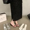 Sandalias Únicas de Tacón Alto con Estampado de Leopardo para un Look Exterior a la Moda, Nuevas Sandalias de Cuña Estilo Francés Verano 2026 para Combinar con Vestidos