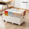 Caja de Almacenamiento de Libros con Ruedas para Estudiantes, Organizador de Libros de Plástico Debajo del Escritorio, Estantería Móvil de Gran Capacidad
