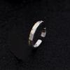 Anillo de pareja Sunset Jinshan nicho alta gama ins anillo para hombres y mujeres plata de ley 925 simple liso anillo abierto