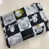 Sacola de compras de desenho animado 210D poliéster grande dois em um dobrável portátil