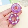 Anillo Flotador de Natación Transparente de Color Cartoon de Resina Artificial Creativa de 7 Colores Mixtos Colgante para Llavero DIY Accesorios de Joyería