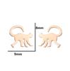 Aretes de Reno Navideño para Mujer Nicho Ins Moda Acero Inoxidable Nuevos Lindos Perro Gato Ardilla Erizo Dinosaurio Aretes
