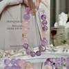 Novo produto no novo nove do fogo roxo pó natural cristal ametista cristal pulseira novo joia pulseira de cristal natural atacado