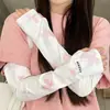 Mangas de Gelo em Renda Jacquard para Mulheres, Estilo Fino de Verão, Protetores de Braço com Proteção Solar, Emagrecedoras, Respiráveis, Versáteis para Dirigir e Pedalar