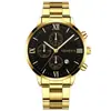 Reloj de Acero para Hombre con Tres Ojos, Calendario, Moda de Negocios, Cuarzo No Mecánico, Transmisión en Vivo de Comercio Exterior