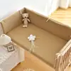 Bumper para Cuna de una Pieza para Bebé, Algodón Puro Lavable Anti-Colisión Acolchado Suave, Cojín Anti-Colisión para Niños, Protector de Bumper para Cuna de Frijol