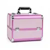 Caja de almacenamiento portátil para cosméticos y maquillaje, organizador tipo bolso, caja de almacenamiento de joyas, gran capacidad, caja de herramientas multicapa para maquilladores profesionales
