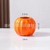 Jarrón de Cerámica Blanco de Fábrica con Forma de Calabaza Flor Real Flor Falsa Flor Artificial Maceta Hecha a Mano Jarrón Planta en Maceta