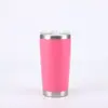 Copo de carro Amazon 20oz copo térmico de aço inoxidável 304 copo de carro com vácuo duplo copo de gelo de cor sólida simples