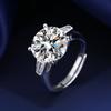 Agite o som de anel de diamante de 5 quilates de mulher rica e quente anel de noivado de diamante redondo fabricantes de anel de zircônia novidade atacado