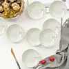 Plato Pequeño de Hueso de Porcelana de 5 pulgadas para Salsa, Vinagre y Pepinillos, Plato Pequeño para Salsa de Comida Occidental de Hotel, Plato para Vinagre y Salsa para Dipear