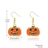 Estilo Punk Gótico Europeu e Americano Transfronteiriço Brincos Pretos de Três Morcegos Frios Modernos Exagerados Estilosos Ganchos de Orelha de Halloween