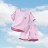 Ropa Deportiva de Secado Rápido para Niños, Trajes de Manga Corta para Niños, Uniformes de Bádminton de Seda Helada para Niñas de Verano, Ropa de Verano para Estudiantes de Edad Media y Mayores