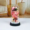 Flores Conservadas, Flores Secas, Mini Ramo, Caja de Regalo con Flores de Jabón de Rosa, Adorno de Cúpula de Cristal, Regalo de Cumpleaños para Novia