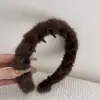 Diadema de Peluche con Dientes de Corona Alta Otoño e Invierno 2025 Nueva Diadema Versátil de Peluche de Gama Alta Elegante Pinza para el Cabello para Lavarse la Cara