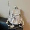 Mochila plisada con cordón transfronteriza modelo nuevo verano 2026 moda estudiante viaje bolso de mano exterior