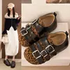 Zapatos de plataforma gruesa todo incluido para el día a día, con diseño interior para aumentar la altura, caracterizados por una hebilla y un estilo retro, perfectos para mujeres en otoño. Zapatos de cuero nuevos y a la moda estilo británico