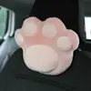 Cojín para asiento de coche de felpa negra con forma de garra de gato, cojín de asiento cálido de invierno para coche, universal para las cuatro estaciones, cómodo cojín para asiento de coche