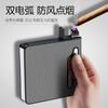 Hengda B02 Estojo de Cigarro Duplo Arco Vinte Pacote Estojo de Cigarro Masculino com Carregamento USB Isqueiro Letras Personalizadas