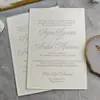 Estilo Rústico Bohemio Papel de Algodón Impreso con Tipografía Vintage Tarjeta de Invitación de Boda Tarjeta de Invitación Lujosa Elegante