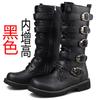 Botas masculinas de cano alto estilo coreano Botas Martin da moda masculinas Botas de couro de cavalo louco para homens Botas altas britânicas