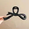 Presilha de cabelo garra para primavera e verão, grampo de cabelo feminino, estilo coreano, novo modelo 2026, preto, elegante, adiciona volume, presilha tubarão extragrande