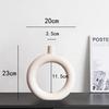 Vaso de melamina con forma de anillo de media luna estilo nórdico estilo ins cubertería jarrón creativo para sala de estar porche mueble de vino adornos de decoración del hogar