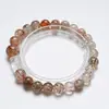 Impresión Romántica Pulsera de Cristal Natural Oro Negro Super Siete para Mujeres, Regalo Versátil, Pulsera de Oro Negro Super Siete al por Mayor