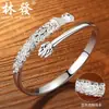 Pulsera de pavo real de plata 999 Plata de Ley Pulsera para mujer Pulsera de plata Mori para madre estilo étnico joyería de plata regalo de vacaciones